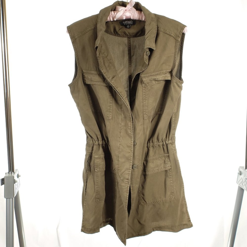 Buffalo Olive Khaki Vest - Size S Petite